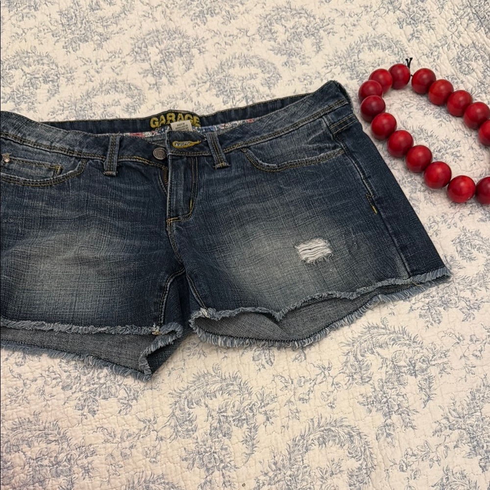 Garage Dark Blue Jean Shorts